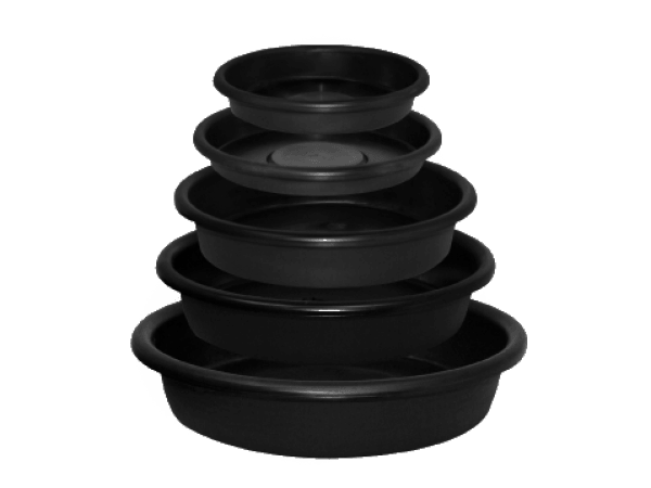 Black Hard Pot Saucer - Garden Effects -Indoor and outdoor Garden Supply 